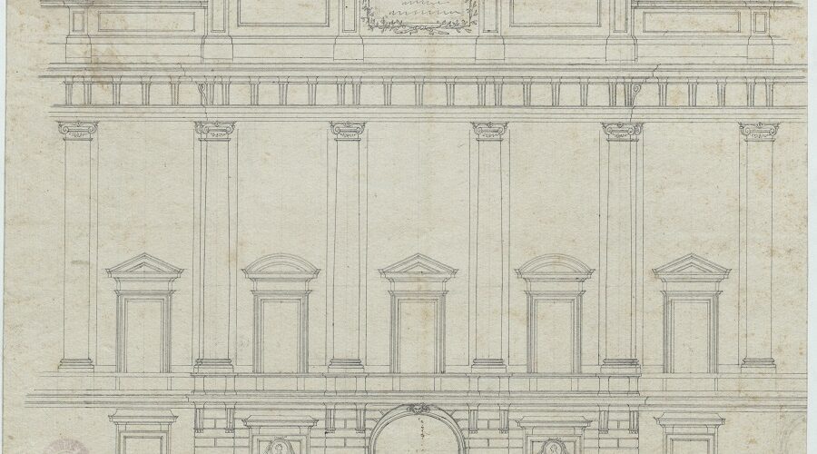 1. Milano, Palazzo Regio Ducale, prospetto del settore centrale, 1772