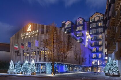 Le Massif_Hotel Façade_By Night