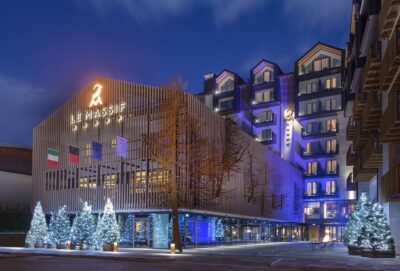 Le Massif_Hotel Façade_By Night